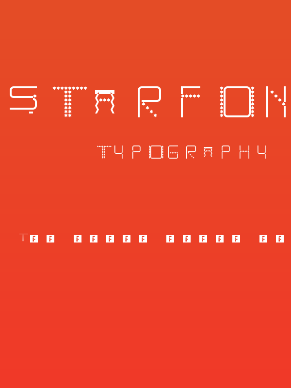 StarFont Capitals Regular Poster
