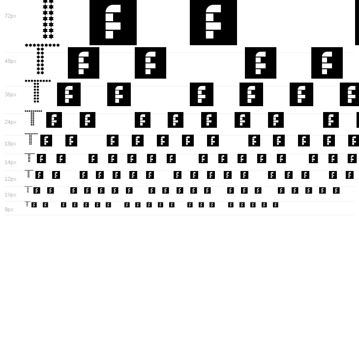 StarFont Capitals Regular Waterfall