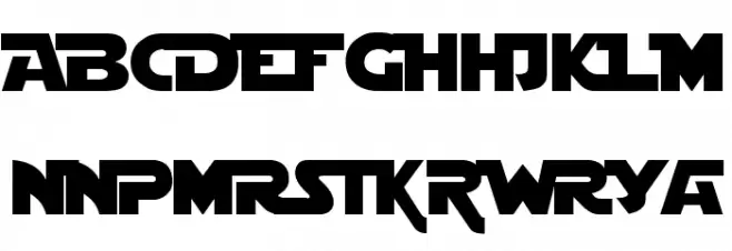 StarJedi Special Edition Schriftart Groß