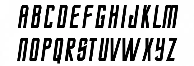StarTrek Enterprise-Italic Fuentes MAYÚSCULAS