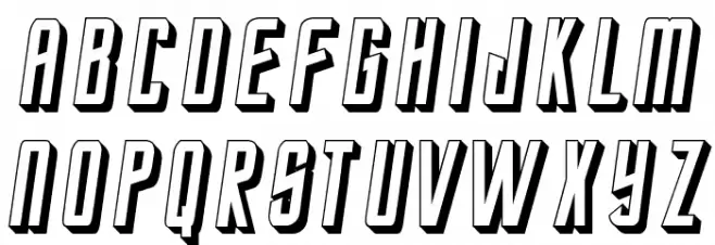 StarTrekEnterpriseFuture-Italic फ़ॉन्ट अपरकेस