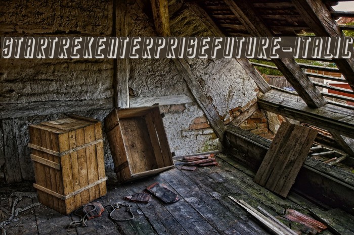 StarTrekEnterpriseFuture-Italic Font examples