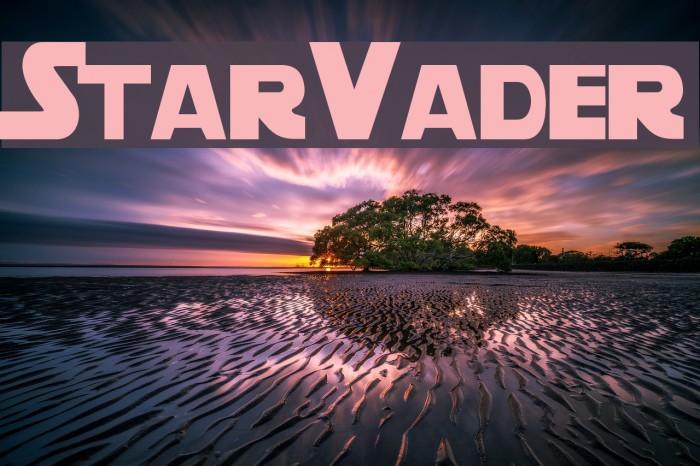 StarVader Font examples