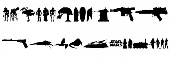 StarWars  Kit Fuentes MAYÚSCULAS