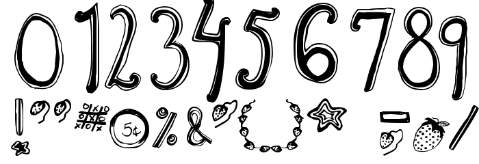 Starberry Swirl Delight Font OTHER CHARS