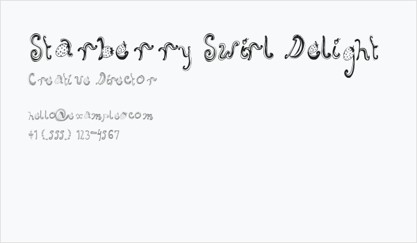 Starberry Swirl Delight Business Card