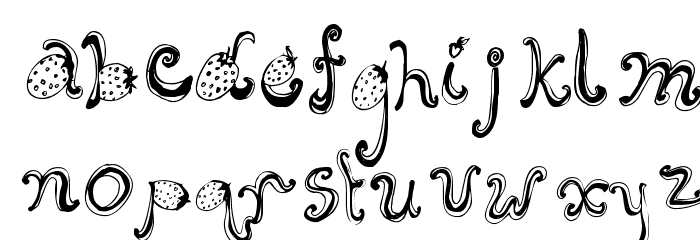 Starberry Swirl Delight Font LOWERCASE