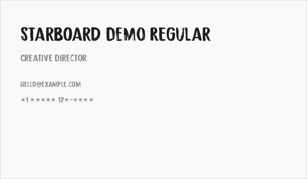 Starboard DEMO Regular Business Card