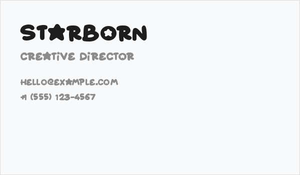 Starborn Business Card