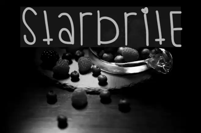 Starbrite Font examples