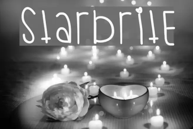 Starbrite Font examples