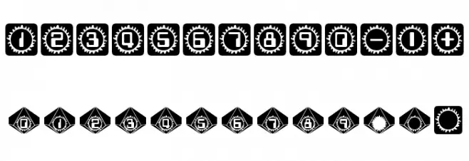 Starburst Pips Шрифта ВЕРХНИЙ