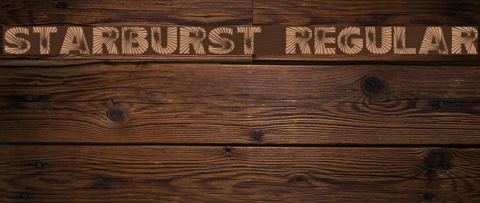 Starburst Regular Font examples