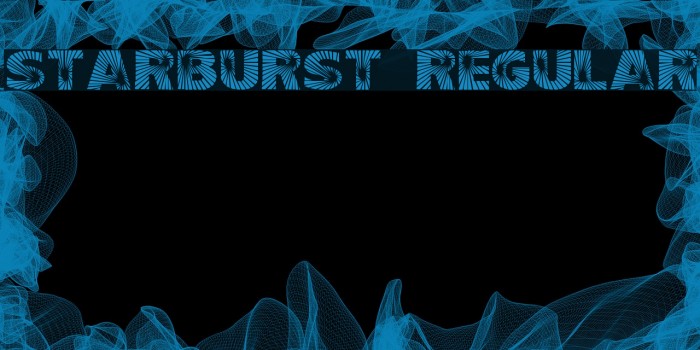 Starburst Regular Font examples