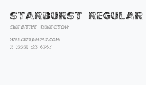 Starburst Regular Business Card