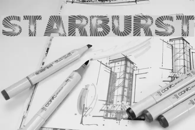 Starburst Fonte examples