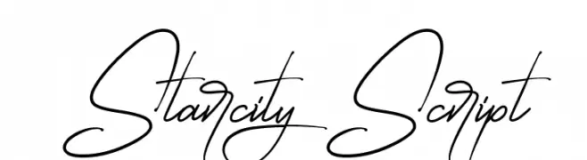 Starcity Script  font caratteri gratis