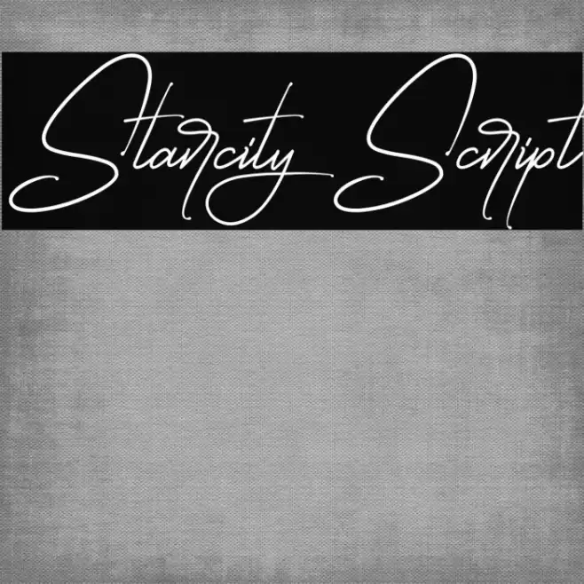 Starcity Script Font examples
