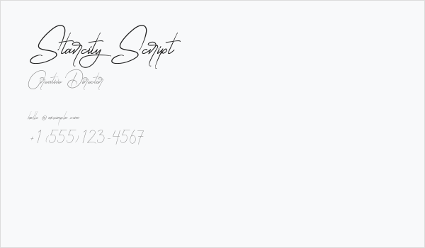 Starcity Script Business Card
