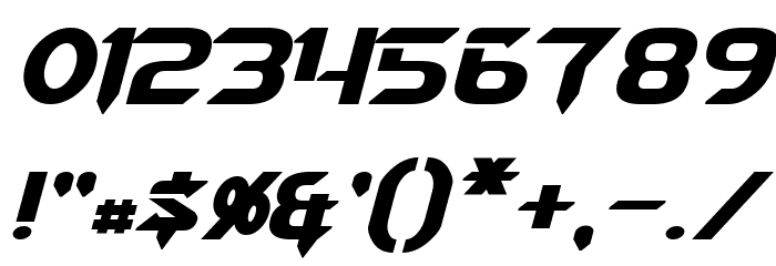 Starcraft Italic Font OTHER CHARS