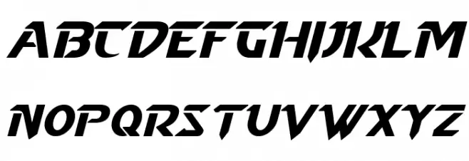Starcraft Italic フォント 大文字