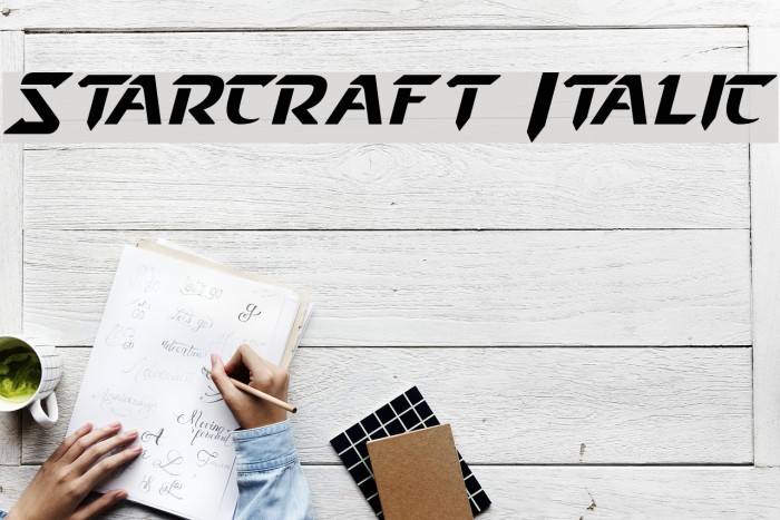 Starcraft Italic Font examples