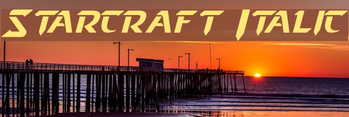 Starcraft Italic Font examples