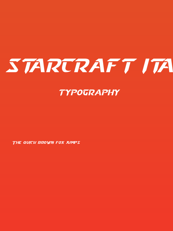 Starcraft Italic Poster