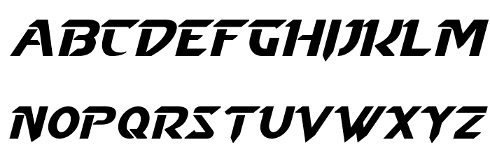 Starcraft Italic Font LOWERCASE