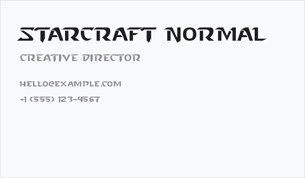 Starcraft Normal Business Card