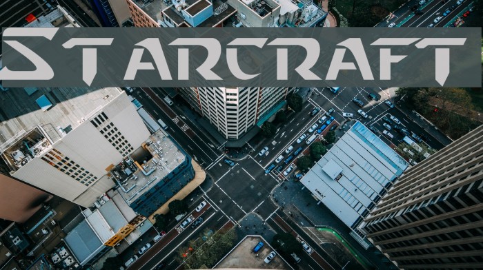 Starcraft Font examples