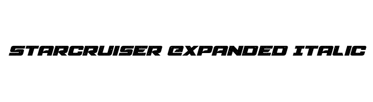 Starcruiser Expanded Italic  免费字体下载