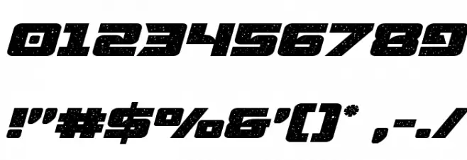 Starcruiser Expanded Italic Font OTHER CHARS