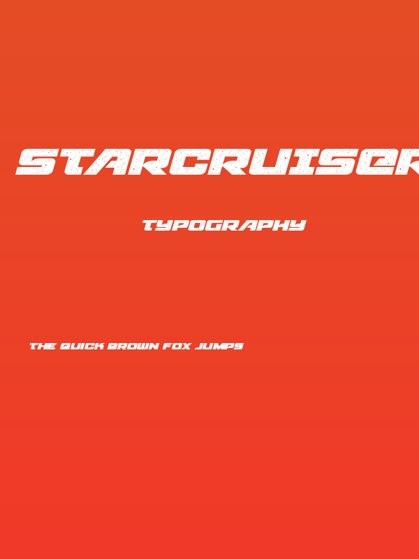Starcruiser Expanded Italic Poster