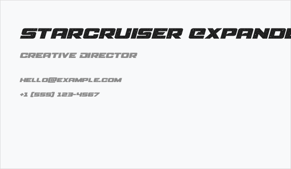 Starcruiser Expanded Italic Business Card