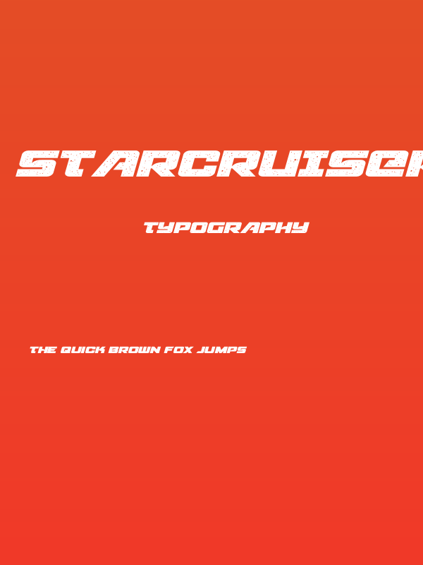 Starcruiser Expanded Italic Poster