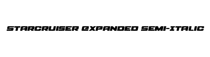 Starcruiser Expanded Semi-Italic  नि: शुल्क फ़ॉन्ट्स डाउनलोड