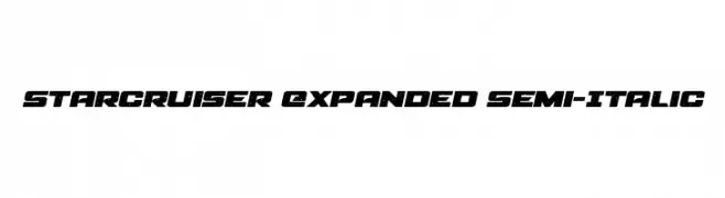 Starcruiser Expanded Semi-Italic  Frei Schriftart Herunterladen