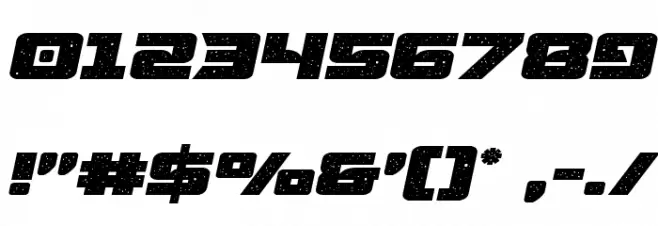 Starcruiser Expanded Semi-Italic Font OTHER CHARS