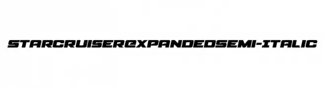 Starcruiser Expanded Semi-Italic  Frei Schriftart Herunterladen