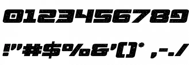Starcruiser Expanded Semi-Italic Font OTHER CHARS