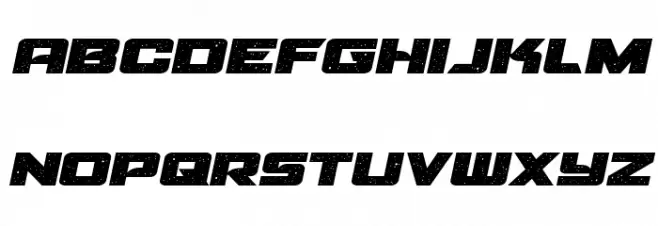 Starcruiser Expanded Semi-Italic Caratteri MINUSCOLO