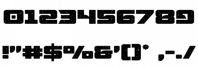 Starcruiser Expanded Font OTHER CHARS