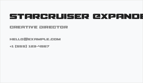 Starcruiser Expanded Business Card