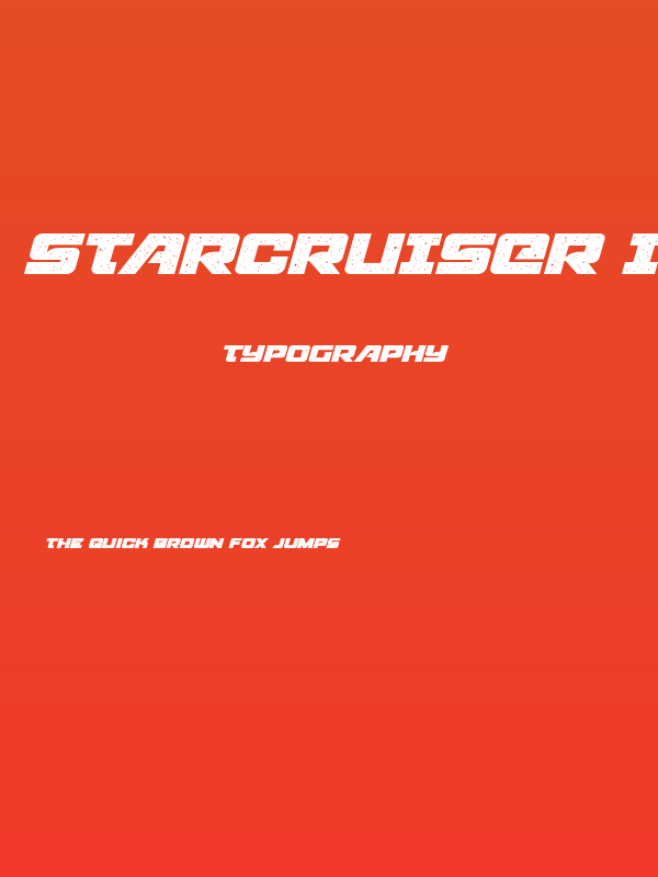 Starcruiser Italic Poster