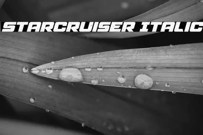 Starcruiser Italic Font examples