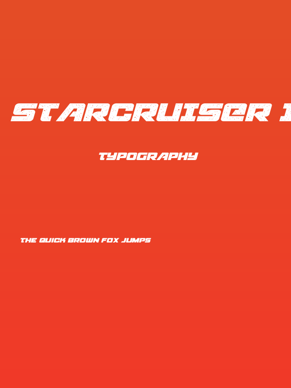 Starcruiser Italic Poster