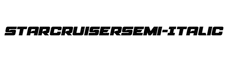 Starcruiser Semi-Italic  Скачать бесплатные шрифты