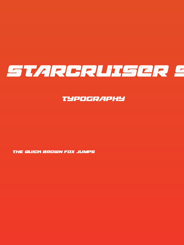 Starcruiser Semi-Italic Poster