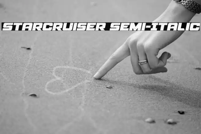 Starcruiser Semi-Italic Font examples
